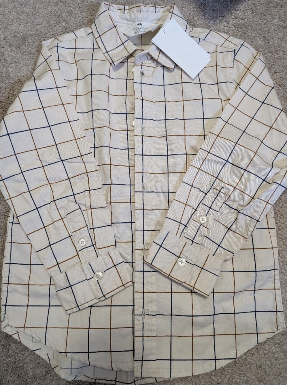 H&M Men’s White Chinos with Navy Stripe Detail